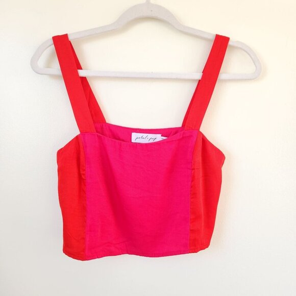 Petal + Pup Lula Colorblock Cropped Tank Size 0 - Picture 2 of 7